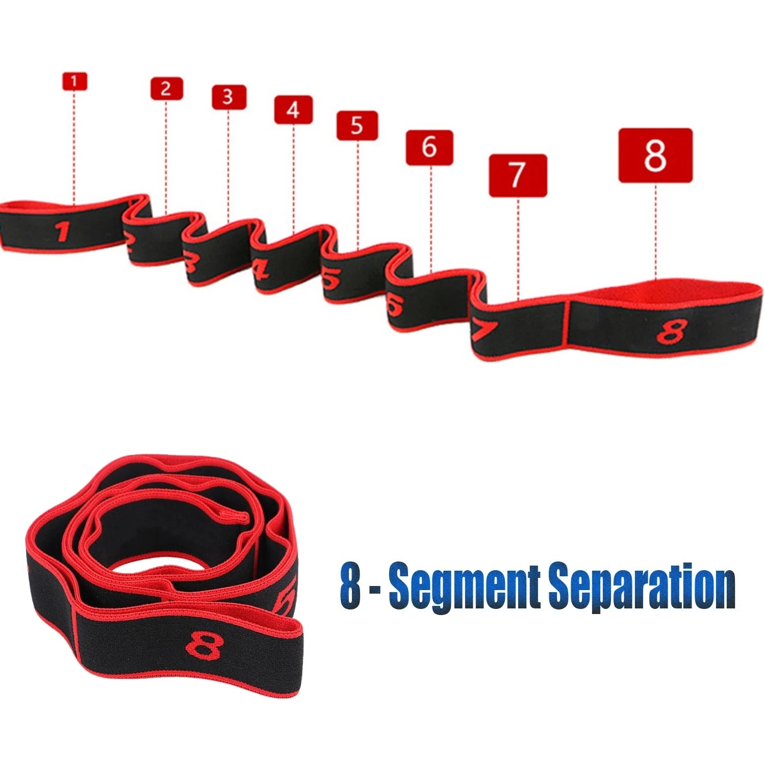 Yoga Stretch Strap Resistance Band Multi Loop Flexibility Trainer Secondary image