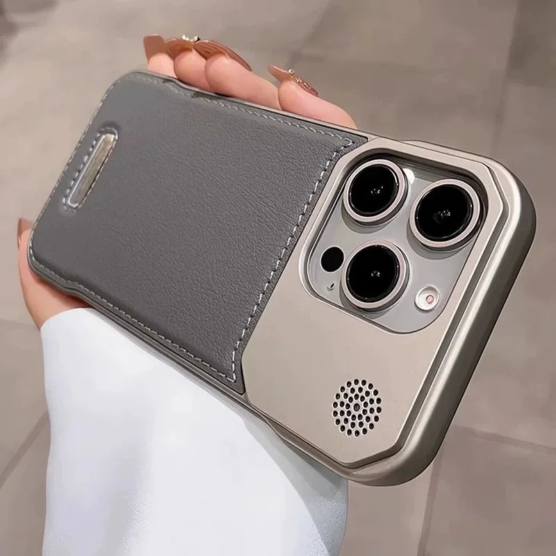 Business Leather MagSafe Case for iPhone 11 12 13 14 15 16 17 Pro Max