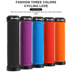 Ergonomic MTB Bike Grips Bilateral Lock Non-Slip Shockproof Rubber