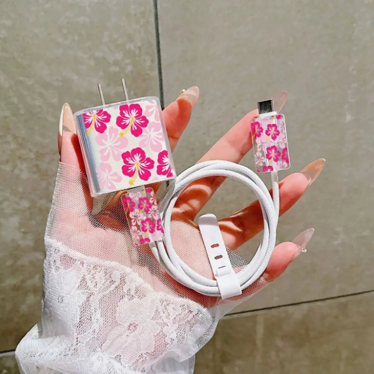 Transparent Animal Charger Case for iPhone 18W/20W