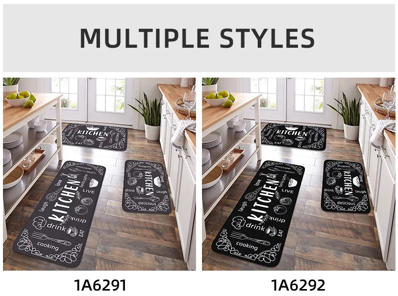 VIKAMA Kitchen Floor Mat UK Absorbent Non-Slip Waterproof Rug