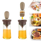 Portable Silicone Oil Bottle Brush BBQ Cooking & Baking Oil Dispenser