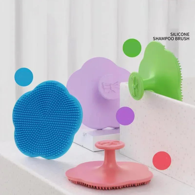 Baby Silicone Shampoo Brush Soft Scalp Massage Bath Brush