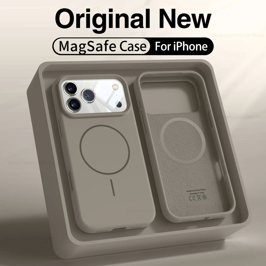 MagSafe Liquid Silicone Case for iPhone 12 13 14 15 16 17 Pro Max
