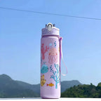 750ml Dinosaur Kids Water Bottle Leakproof Straw Cup