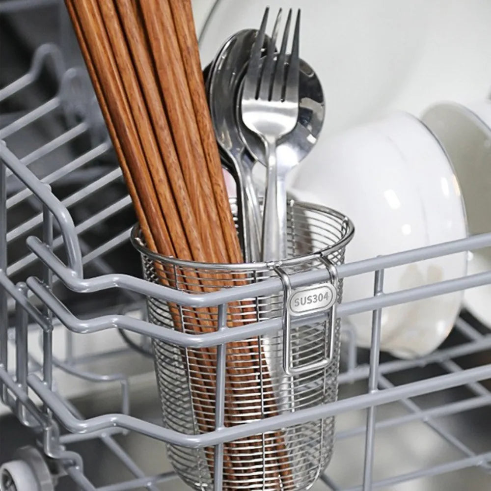Wall Mounted Cutlery Holder Stainless Steel Rack