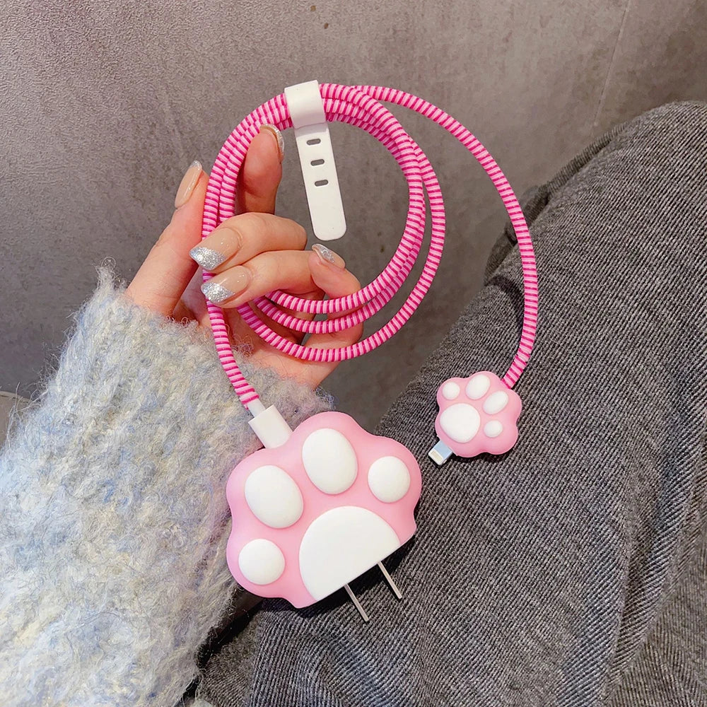 Cartoon iPhone Charger Protector 18W/20W Cable Cover