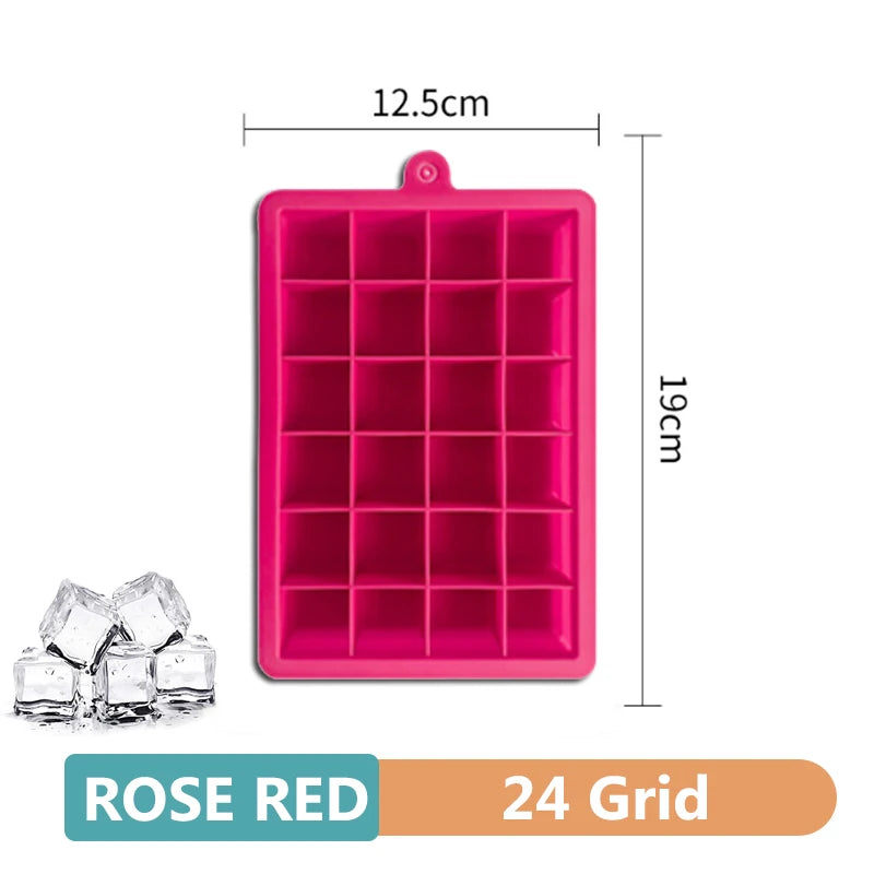 Large Silicone Ice Cube Tray Jumbo Square Ice Maker Mold (4/6/8/15 Grid)