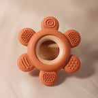 Baby Wooden Flower Teether Food Grade Silicone Toy