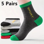 10 Pairs Men's Bamboo Fiber Socks Breathable Cotton Sports & Business Sox