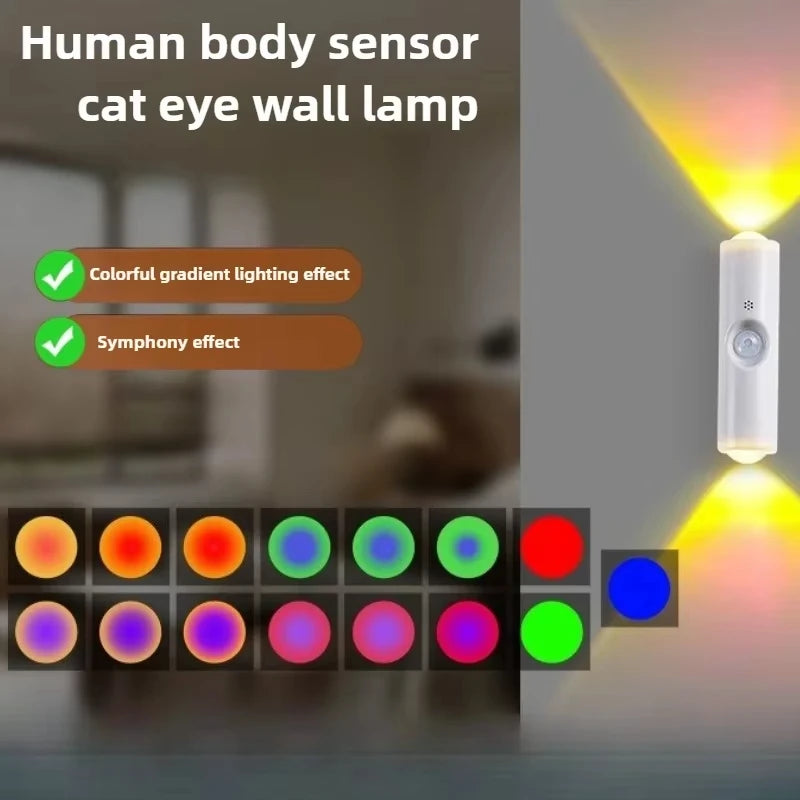 RGB Motion Sensor LED Night Light for Hallway, Cabinet & Stairs