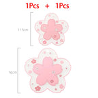Kawaii Pink Sakura Silicone Coasters Blossom Cup Mats Home Décor Gift