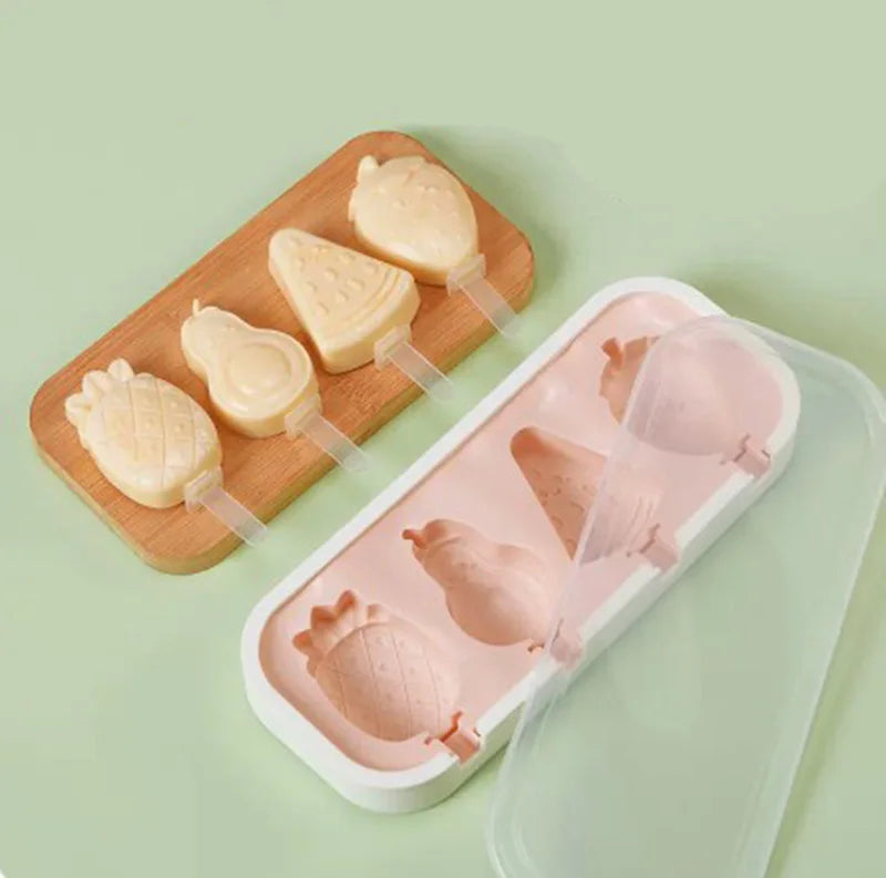 Kids Silicone Popsicle Molds – BPA Free Mini Ice Cream Maker Set