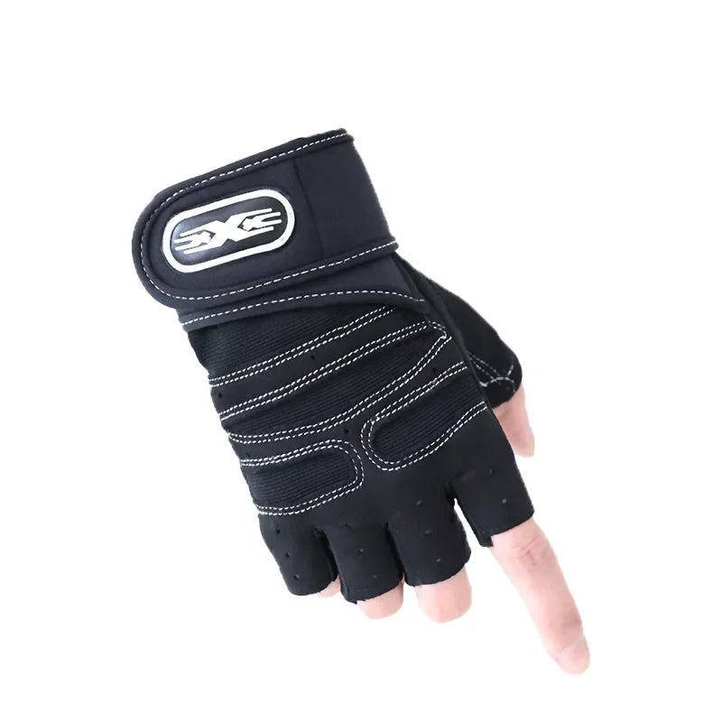 Weight Lifting Gloves Workout Gym Wrist Wrap Half Finger Men Women Pro