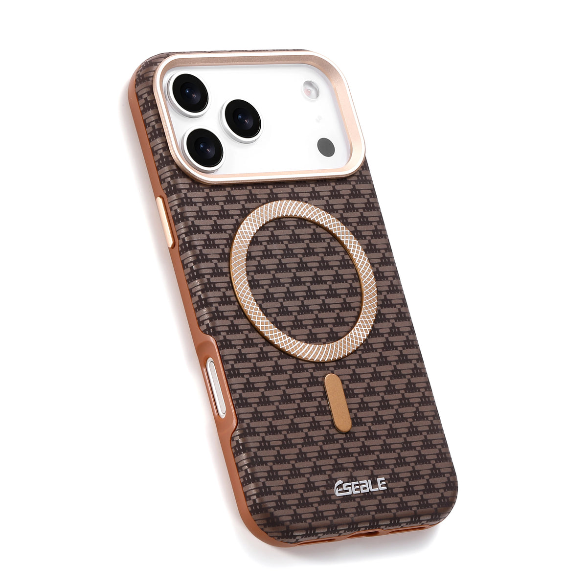 Phone case with ring holder and Eseble branding on a white background Main image