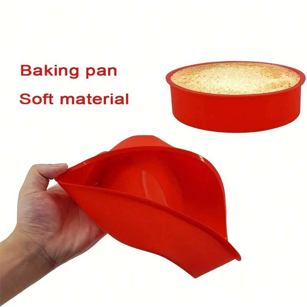 Silicone Round Cake Mold Nonstick Mousse & Dessert Baking Pan (4/6/8 Inch)