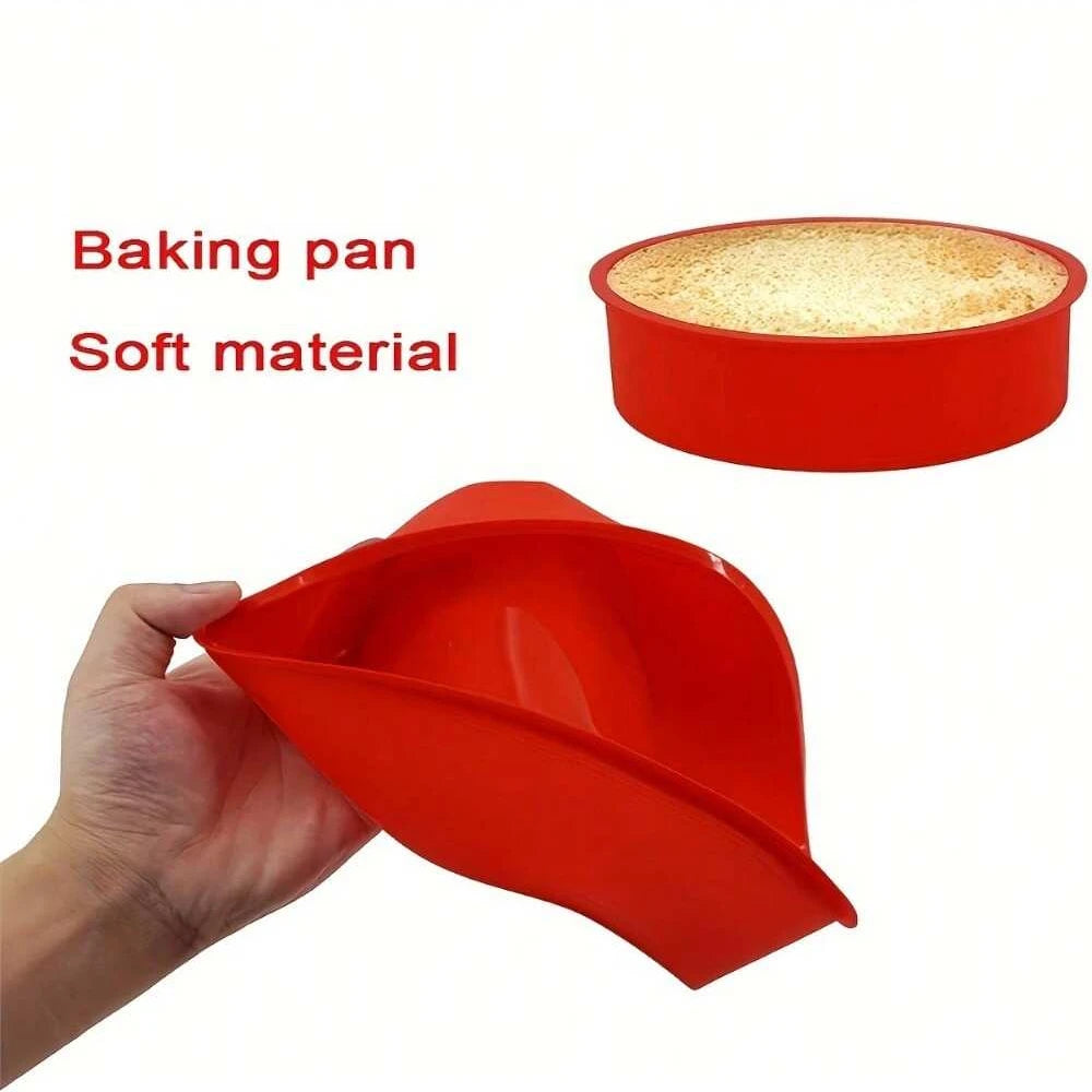 Silicone Round Cake Mold Nonstick Mousse & Dessert Baking Pan (4/6/8 Inch)