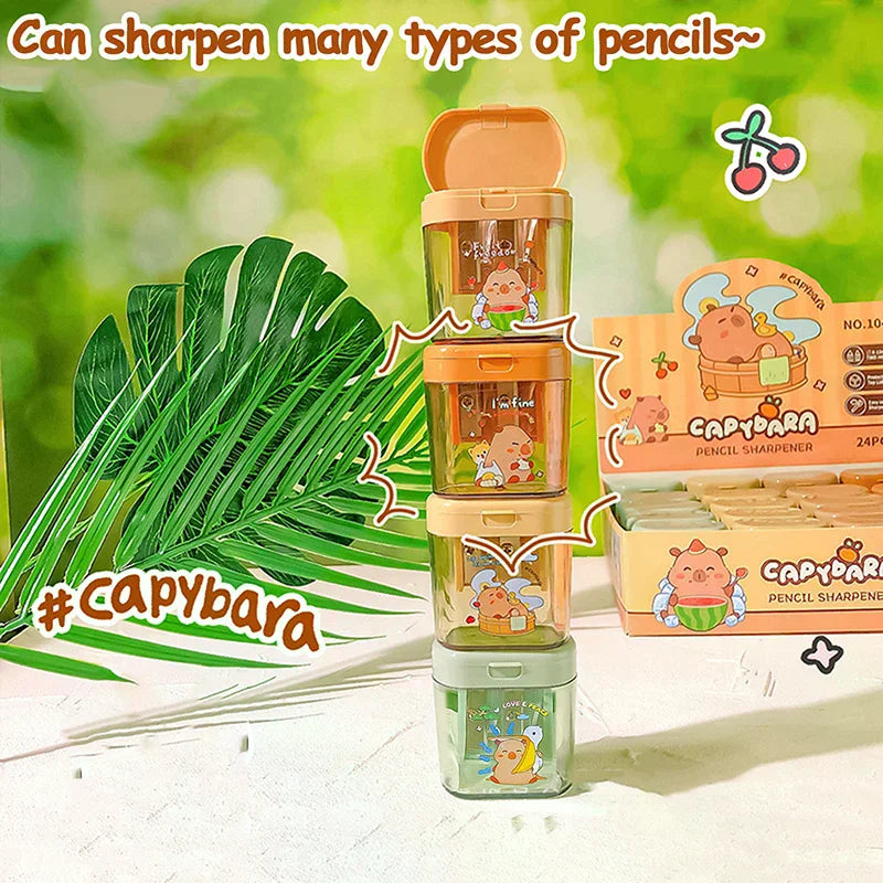 Cute Capybara Double Hole Pencil Sharpener Mini Gift