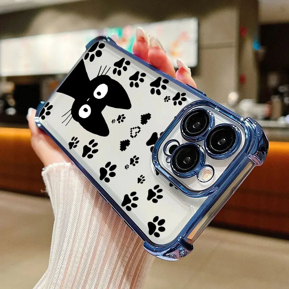 Cute Cartoon Cat Case for Xiaomi 14 15 15T 17T Pro Poco F5 F7 F8 X7