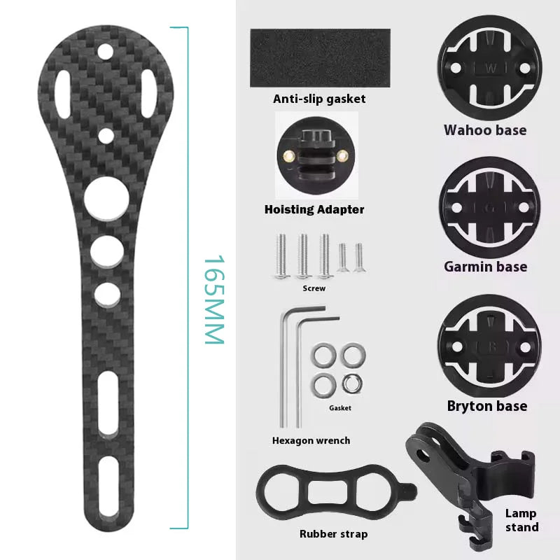14g Carbon Fiber Bike Computer Mount GPS Speedometer GoPro Holder