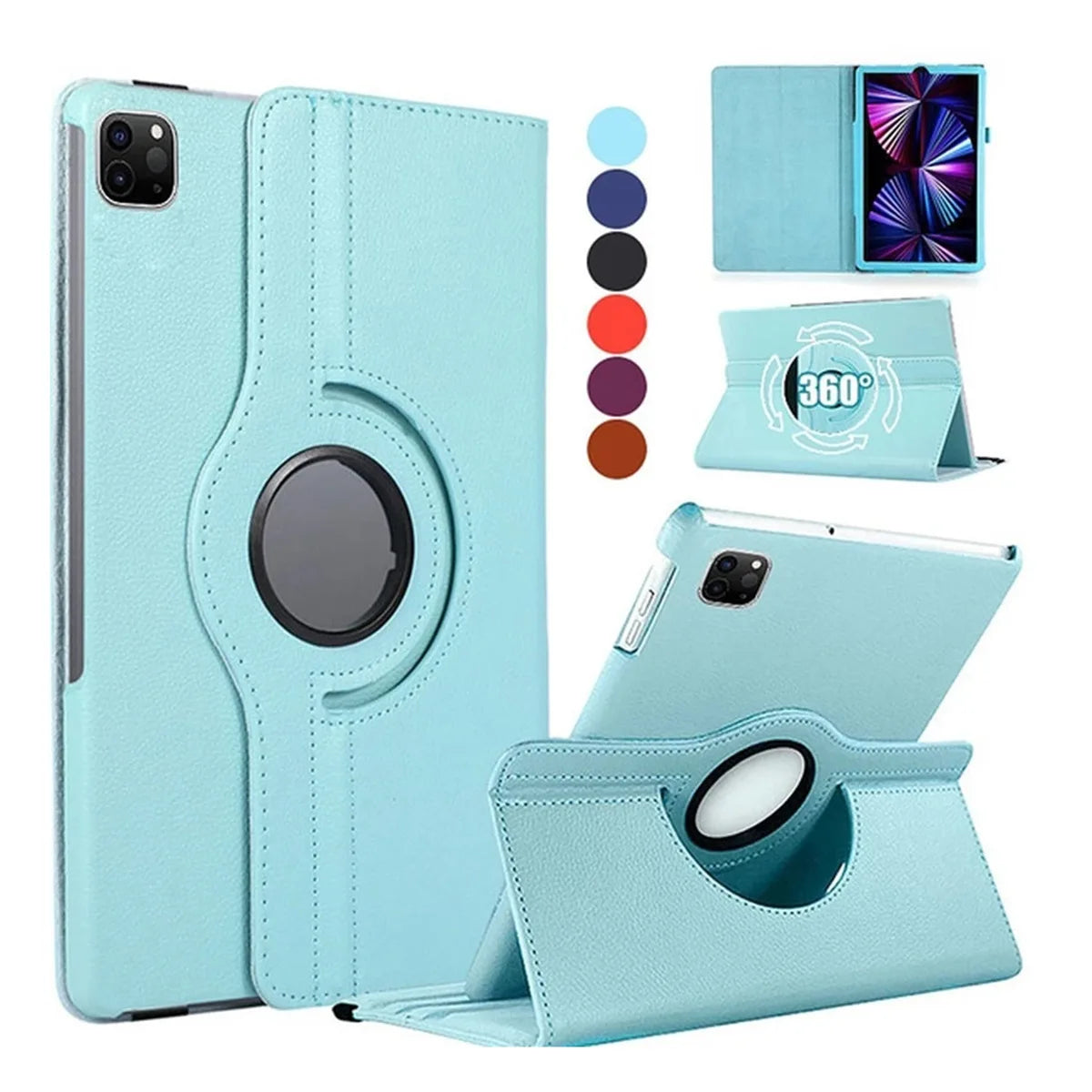 Rotating Leather Stand Case for iPad Air Pro Mini 10.2 10.9 12.9 Cover Main image