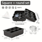 Diamond Rose Gun Shape Ice Cube Mold Silicone Cocktail Ice Maker Tray