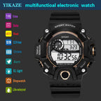 military watches for men showing luminous EL backlight for night time visibility