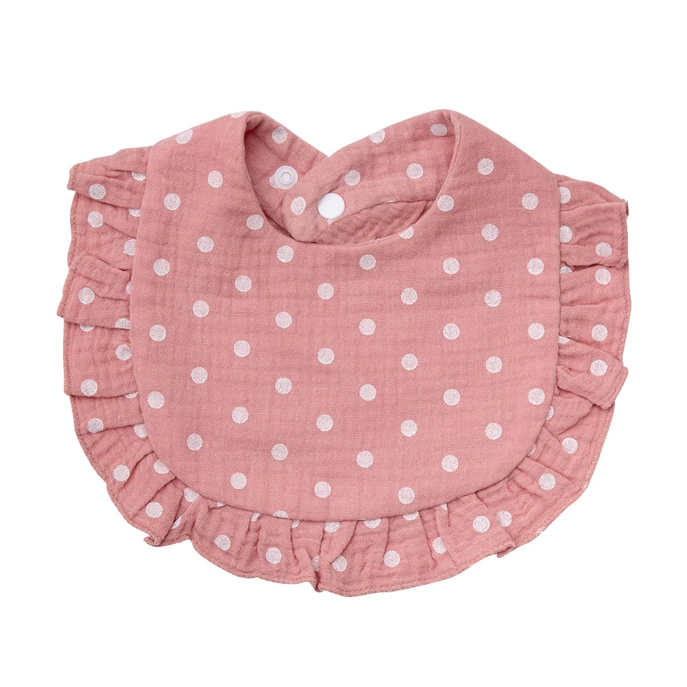 Flower Print Baby Bibs Soft Cotton Feeding Scarf for Girls