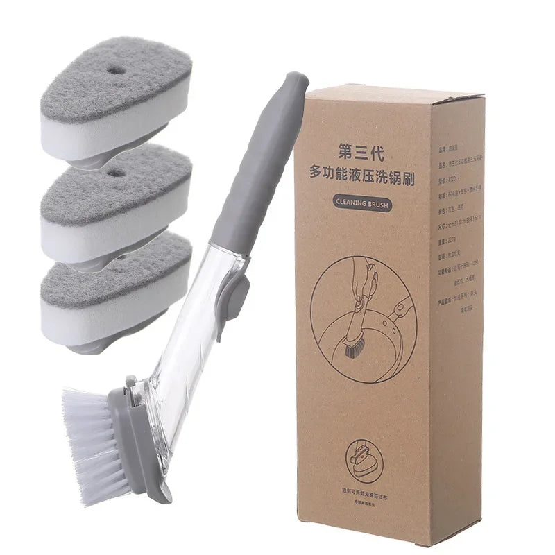 2-in-1 Dish Cleaning Brush Sponge Dispenser