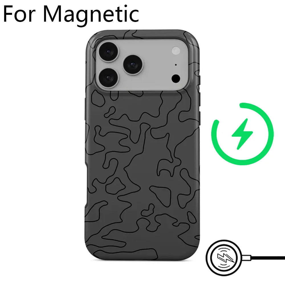 Luxury Ballerina Magnetic Case for iPhone 17 16 15 14 13 Pro Max Cover