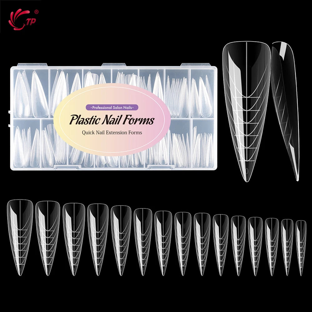 Stiletto Dual Form Nail Tips Acrylic Gel Extension Mold Kit