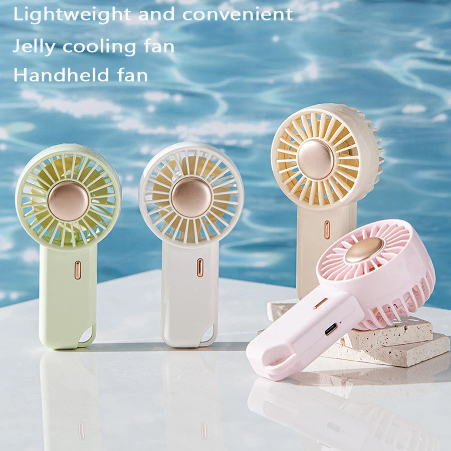MEET SUN Mini Handheld Fan UK 3-Speed USB Rechargeable