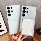 Transparent Card Holder Case for Samsung Galaxy S21 S22 S23 S24 S25