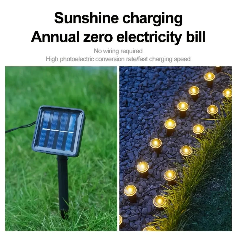 Solar LED Garden Pathway Lights 8 Lighting Modes