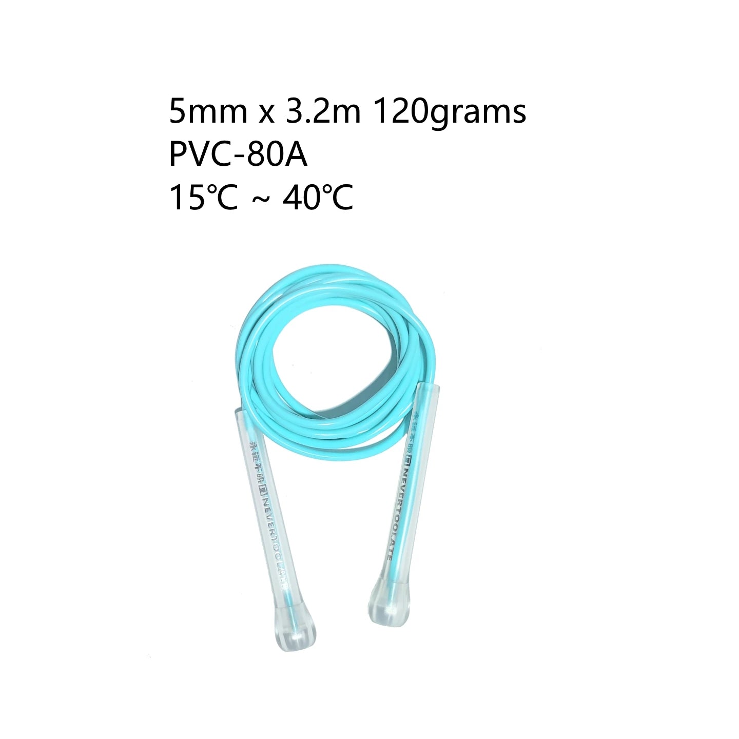 PVC Speed Jump Rope NeverTooLate Tangle Free Crossfit Fitness Rope