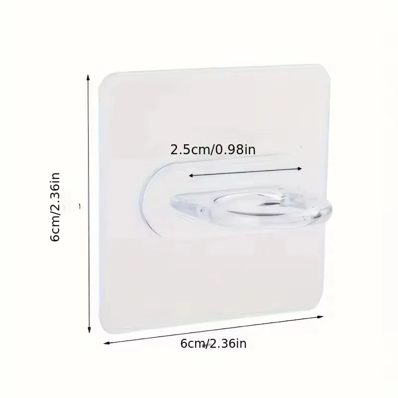 10Pcs Wall-Mounted Round Hooks No-Drill Seamless Storage Hooks