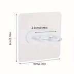 10Pcs Wall-Mounted Round Hooks No-Drill Seamless Storage Hooks
