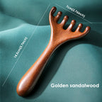 Wooden 6-Claw Head Massager UK Anti-Static Massage Comb