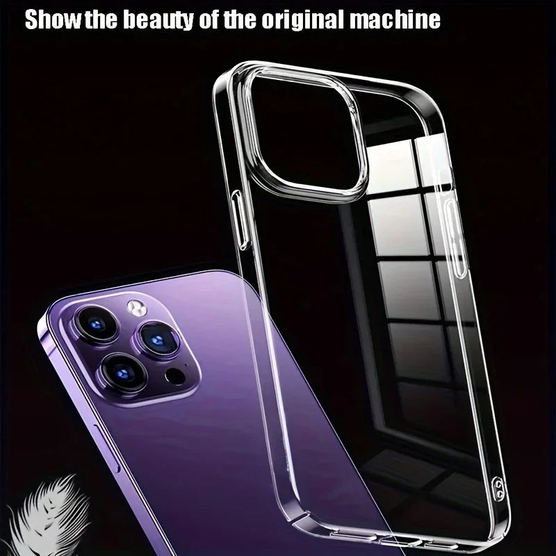 Ultra Thin Clear Acrylic Case for iPhone 11 12 13 14 15 16 17 Pro Max