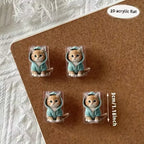 Cartoon Cat Cable Protectors (2-Pack) – Cute Charger Saver for USB-C Cables