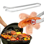 BBQ Sausage Tongs UK Stainless Steel Grill Cooking Tongs