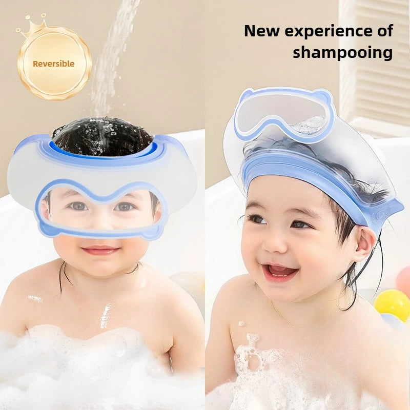 Baby Shower Cap Silicone Waterproof Shampoo Shield