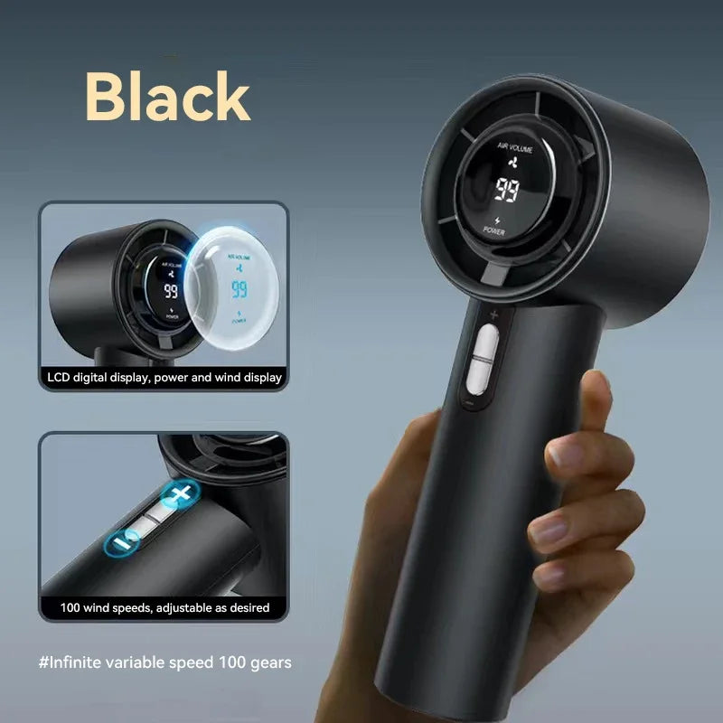 Lenovo 3000mAh Handheld Fan UK 100-Speed USB Rechargeable