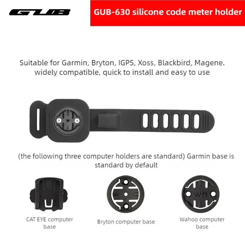 Silicone Bike Computer Mount GUB 630 GPS Speedometer Holder MTB