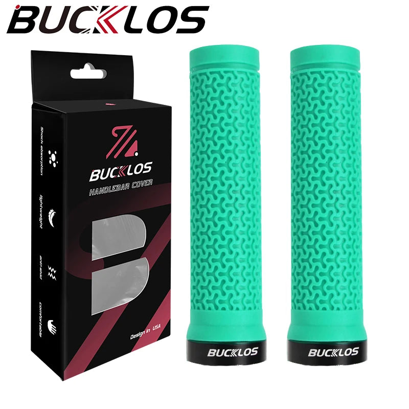 MTB Handlebar Grips Lock-On Anti-Slip Soft Rubber Shock Absorb