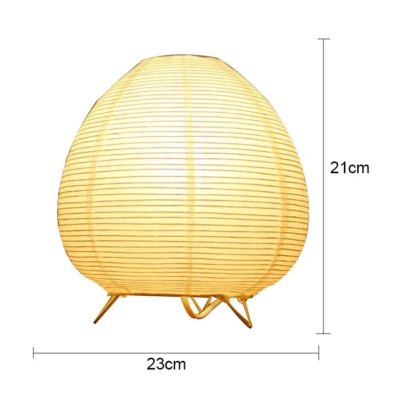 Japanese Lantern LED Table Lamp for Bedroom & Living Room