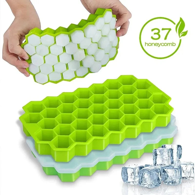 Honeycomb Ice Cube Tray 37 Grid Silicone DIY Ice Mold for Drinks Main image