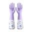 Winter Waterproof Rubber Gloves Fleece Lined Work Gloves