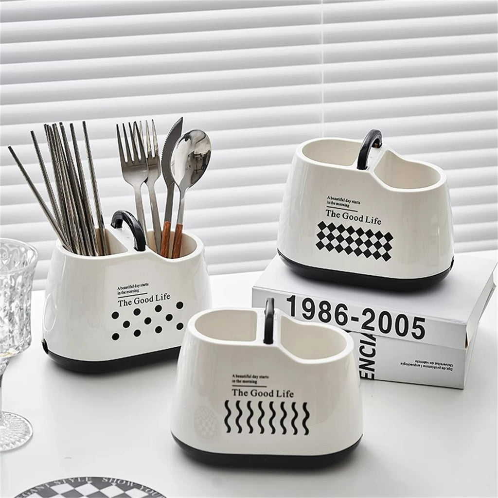 Kitchen Utensil Holder Plastic Cutlery Rack