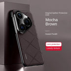 Luxury Leather Camera Protection Case for Huawei Pura 80 Ultra